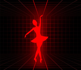 Wall Mural - dancer lighting illustration