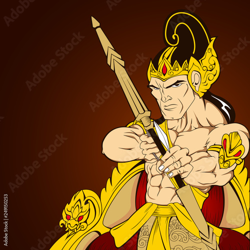 Arjuna Puppet Wayang Illustration Buy This Stock Vector And