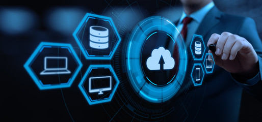 Wall Mural - cloud computing technology internet storage network concept