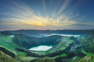Wall Mural - mountain landscape ponta delgada island, azores portugal