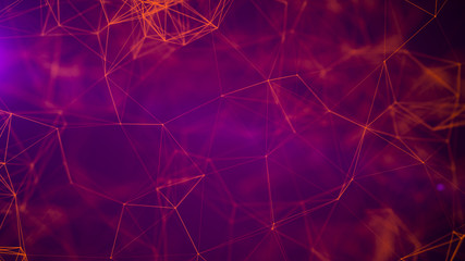 Fototapete - Abstract science background. Futuristic technology 3d. Music abstract background. Big Data visualization. 3D rendering.