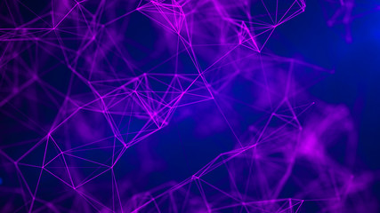 Fototapete - Abstract science background. Futuristic technology 3d. Music abstract background. Big Data visualization. 3D rendering.