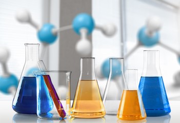 Wall Mural - Chemical chemistry laboratory glass