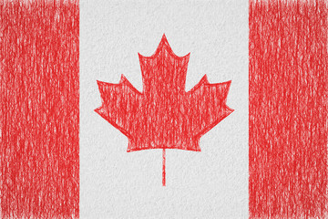 Wall Mural - Canada painted flag