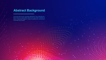 Wall Mural - dynamic abstract liquid flow particles background. abstract particles background. eps10 vector backg