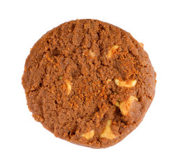 Chocolate cookie isolated on white background