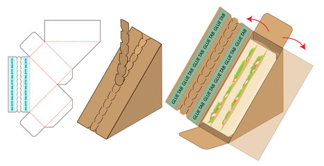 Box packaging die cut template design. 3d mock-up