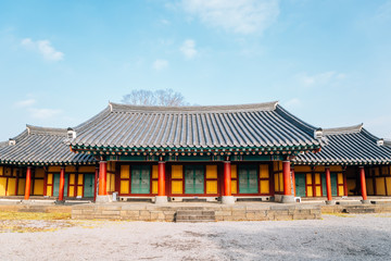 Wall Mural - Seongeup Folk Village, Korean old traditional town in Jeju Island, Korea