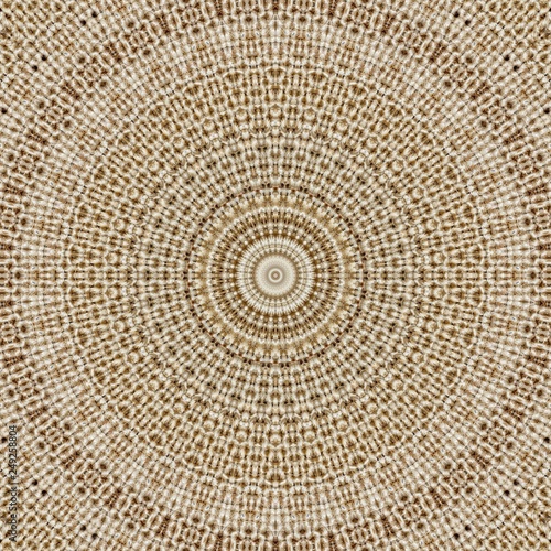 pattern symmetry textile kaleidoscope background. burlap.