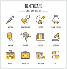 HEALTHCARE LINE ICON SET