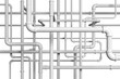 © Svitlana Belinska - Plumbing pipes on white background 3d illustration
