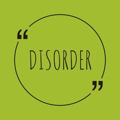 Disorder word concept