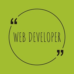 web developer word concept