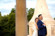 © hreniuca - In love wedding couple posing in castle