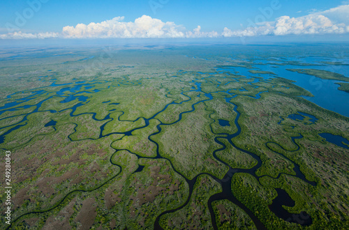 Cuadros en Lienzo Aerial view, Everglades Natuional Park, FLORIDA, USA, AMERICA