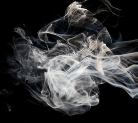 Smoke on black background