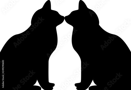 Gatos Perfiles Figuras Ilustracion Blanco Y Negro Buy This Stock Photo And Explore Similar Images At Adobe Stock Adobe Stock