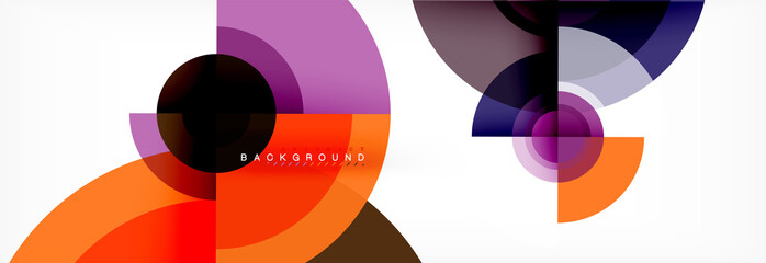 Aufkleber - Geometric circle abstract background, creative geometric wallpaper.