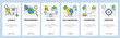 Web site onboarding screens. Business management, home work balance and collaboration. Menu vector banner template for website and mobile app development. Modern design flat illustration.