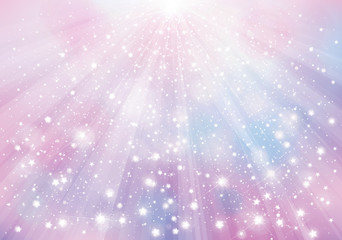 Wall Mural - vector violet sparkling background with rays, lights and stars.
