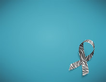Symbol Of Rare Disease Awareness Day, Ribbon With Zebra-print.