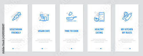 Fotografía Vegetarian friendly, Vegan café, Time to cook, Healthy eating, My kitchen - my rules Vertical Cards with strong metaphors