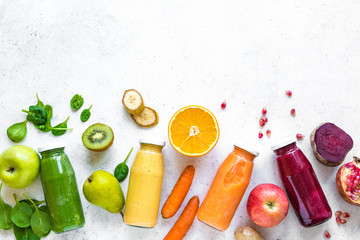 Wall Mural - Smoothies and ingredients
