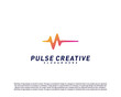 Medical Pulse or Wave logo design concept.Health Pulse logo template vector. Icon Symbol
