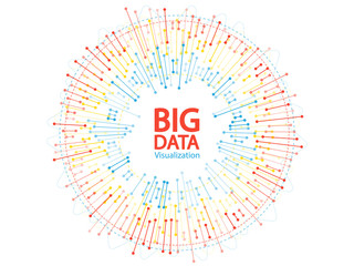 Big data visualization concept vector design.