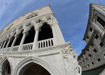 Wall Mural - Venice in Italy and the Ducal Palace photographer by fisheye len