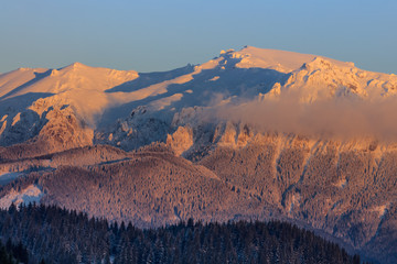 Sticker - sunset in Bucegi Mountains, Romania