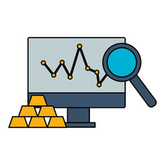 Poster - computer report analysis stock market