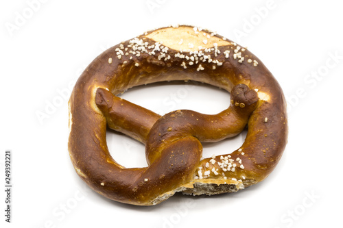 Fotografía Laugenbrezel pretzel isolated on white background