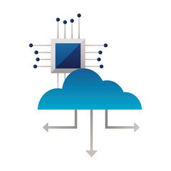 Wall Mural - cloud computing connection motherboard