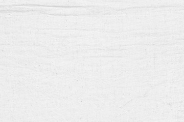 Fototapete - White cotton fabric wrinkled canvas texture background for design blackdrop or overlay background