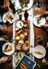 People enjoying a cheese platter food photography recipe idea