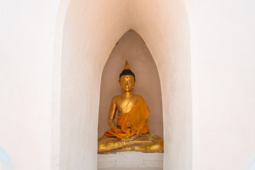 Buddha Statue at Wat Phra Borommathat Chaiya , Surat Thani , Thailand.