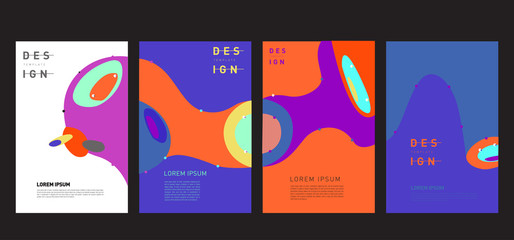 Liquid and Flat Abstract Poster Design Template