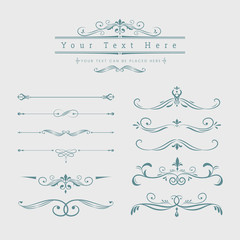 Wall Mural - vintage ornamental design elements