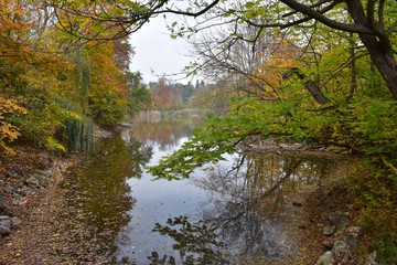  autumn in the park by the lakeshore
