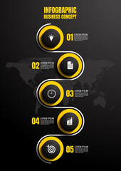 Wall Mural - infographics business, process chart design template for presentation. abstract timeline elements, y