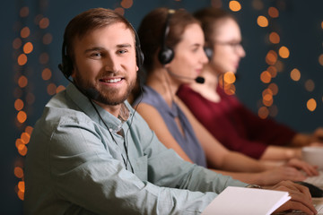 Poster - Portrait of male technical support agent in office