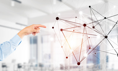 Wall Mural - social communication and networking as concept for e-business