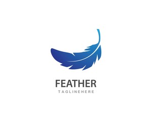 Wall Mural - feather logo vector