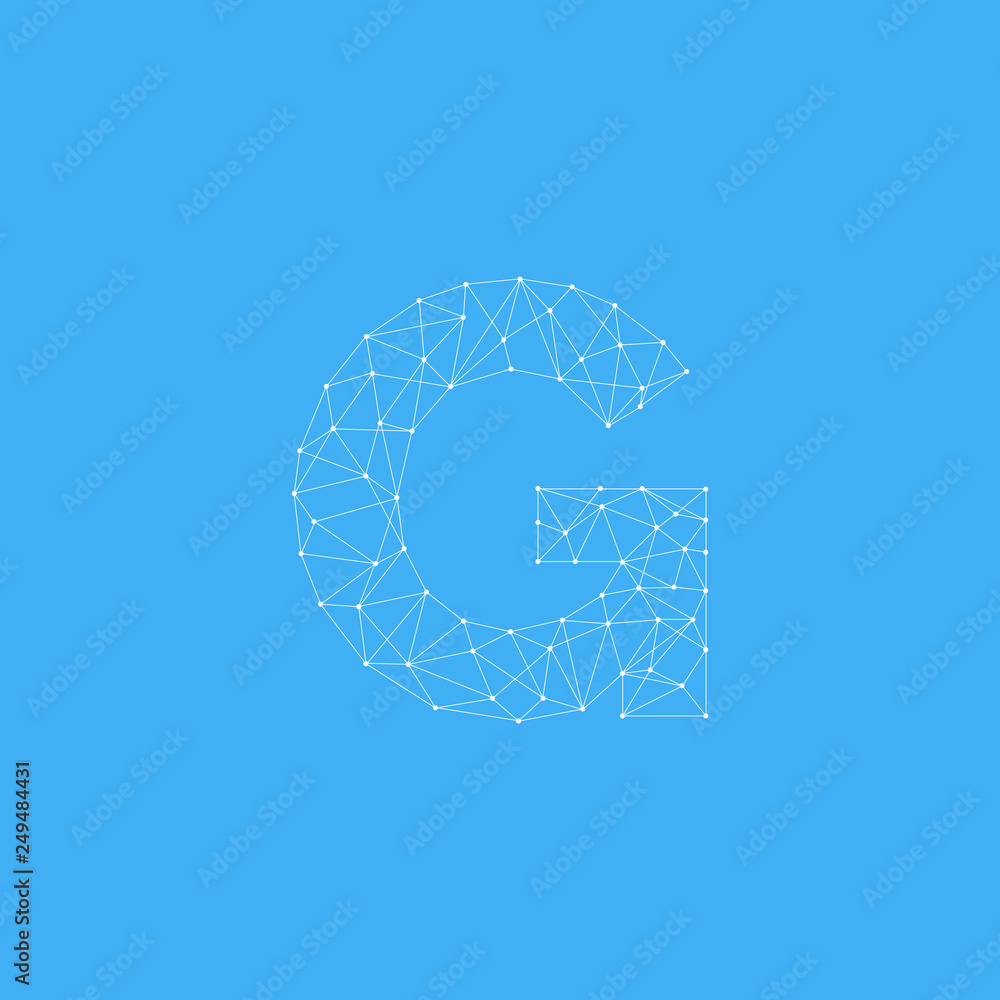 Vector Logo Letter G Dots Lines Detailed Stock Vector | Adobe Stock