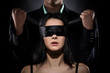 © illustrissima - Couple Love Kiss, Sexy Blindfolded Woman and elegant Man in Suit