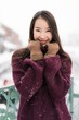 © siraphol - Beautiful young asian woman smile and happy with travel trip in Otaru canal Hokkaido Japan
