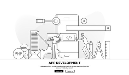 app development banner concept
