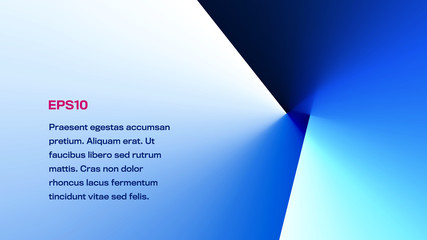 Wall Mural - Abstract Light and Shade Texture with Angle Gradient Effect in Blue Tones. Aspect Ratio 16:9. EPS 10 Vector.