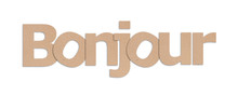 Bonjour Label In White Background